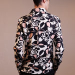 CAMICIA GEOMETRIC PINK ROSES - Benevierre