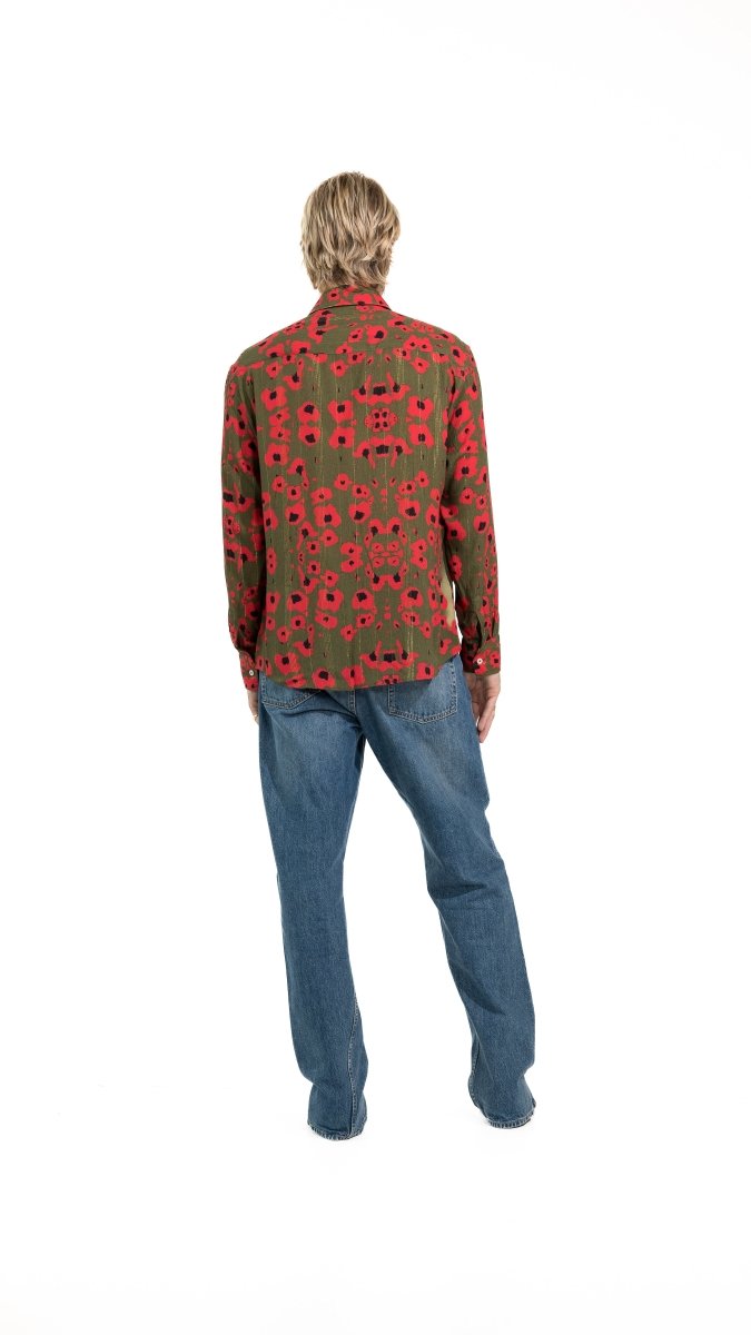 CAMICIA GREEN PAPAVERI - Benevierre