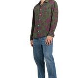 CAMICIA GREEN VINTAGE ROSES - Benevierre