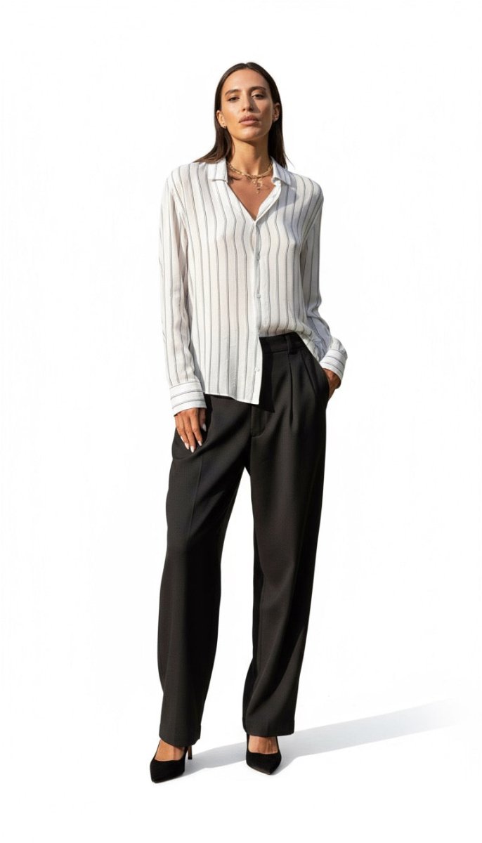 CAMICIA GREY DOUBLE STRIPES - Benevierre