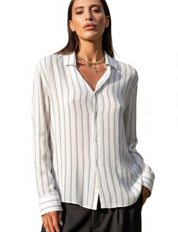 CAMICIA GREY DOUBLE STRIPES - Benevierre