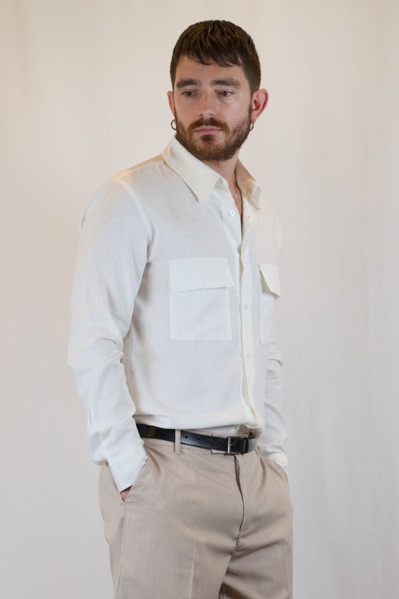 CAMICIA IN LINO BIANCA - Benevierre