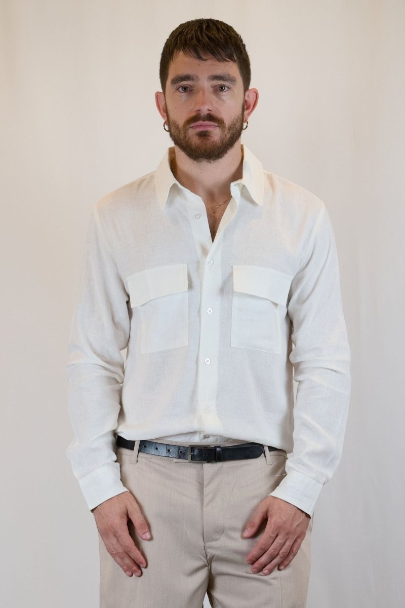 CAMICIA IN LINO BIANCA - Benevierre