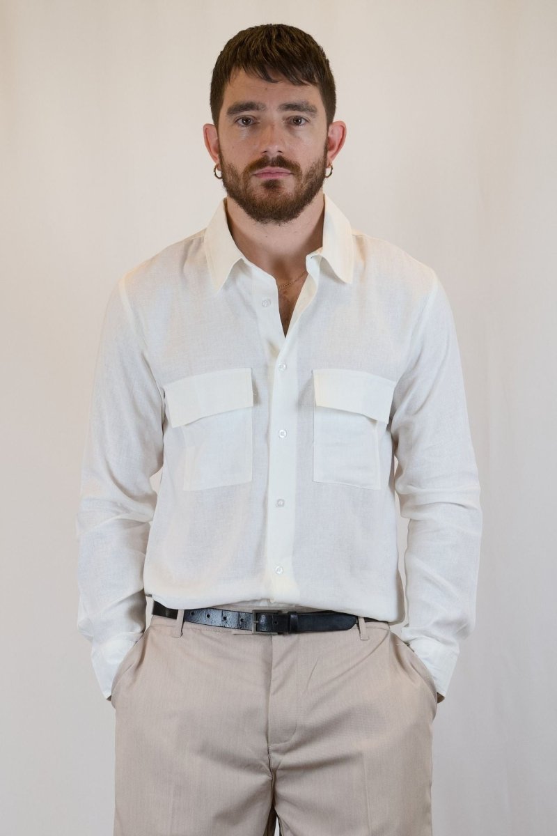 CAMICIA IN LINO BIANCA - Benevierre