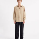 CAMICIA IN VISCOSA BEIGE - Benevierre