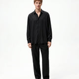 CAMICIA IN VISCOSA BLACK - Benevierre