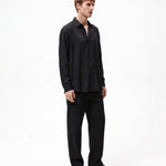 CAMICIA IN VISCOSA BLACK - Benevierre