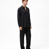 CAMICIA IN VISCOSA BLACK - Benevierre