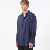 CAMICIA IN VISCOSA BLUE - Benevierre