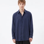 CAMICIA IN VISCOSA BLUE - Benevierre