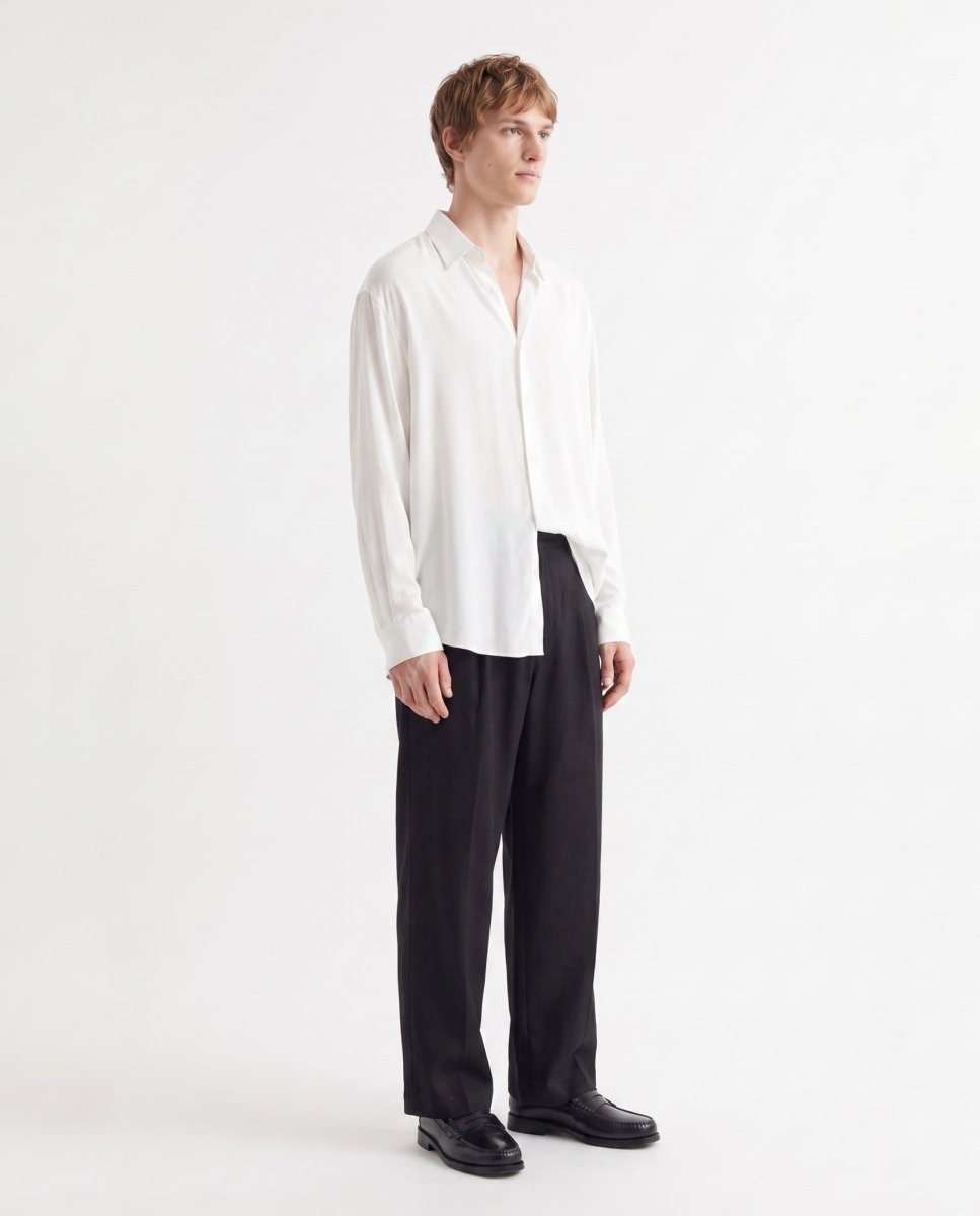 CAMICIA IN VISCOSA WHITE - Benevierre