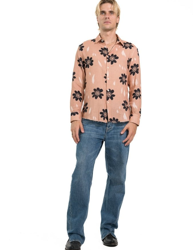 CAMICIA IVORY SUMMER FLOWERS - Benevierre