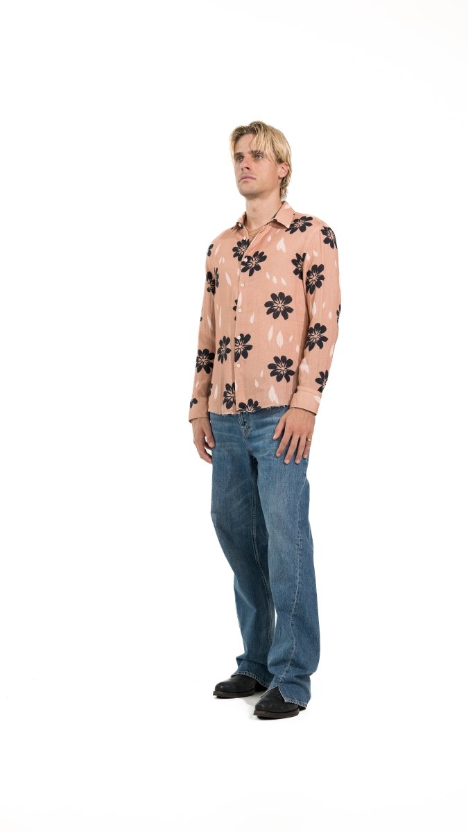 CAMICIA IVORY SUMMER FLOWERS - Benevierre