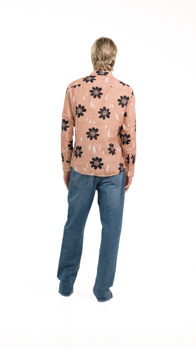 CAMICIA IVORY SUMMER FLOWERS - Benevierre