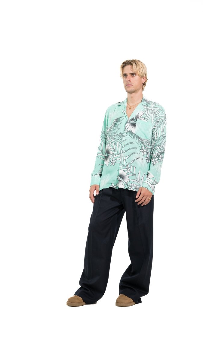 CAMICIA LIGHT BLUE FLOWERS - Benevierre