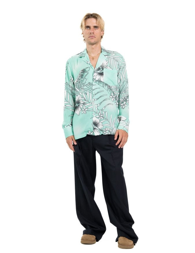CAMICIA LIGHT BLUE FLOWERS - Benevierre