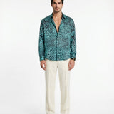 CAMICIA LIGHT BLUE LEOPARD