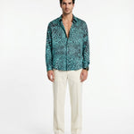 CAMICIA LIGHT BLUE LEOPARD - Benevierre