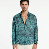 CAMICIA LIGHT BLUE LEOPARD