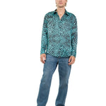CAMICIA LIGHT BLUE LEOPARD - Benevierre