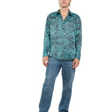CAMICIA LIGHT BLUE LEOPARD - Benevierre