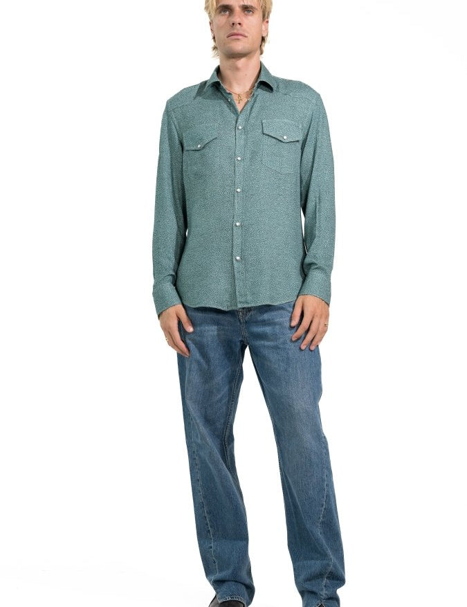 CAMICIA LIGHT BLUE MINERAL POIS - Benevierre