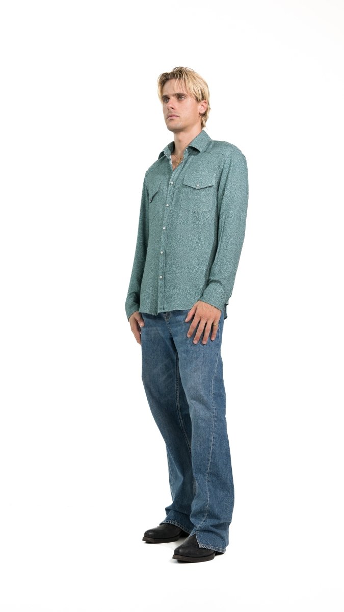 CAMICIA LIGHT BLUE MINERAL POIS - Benevierre