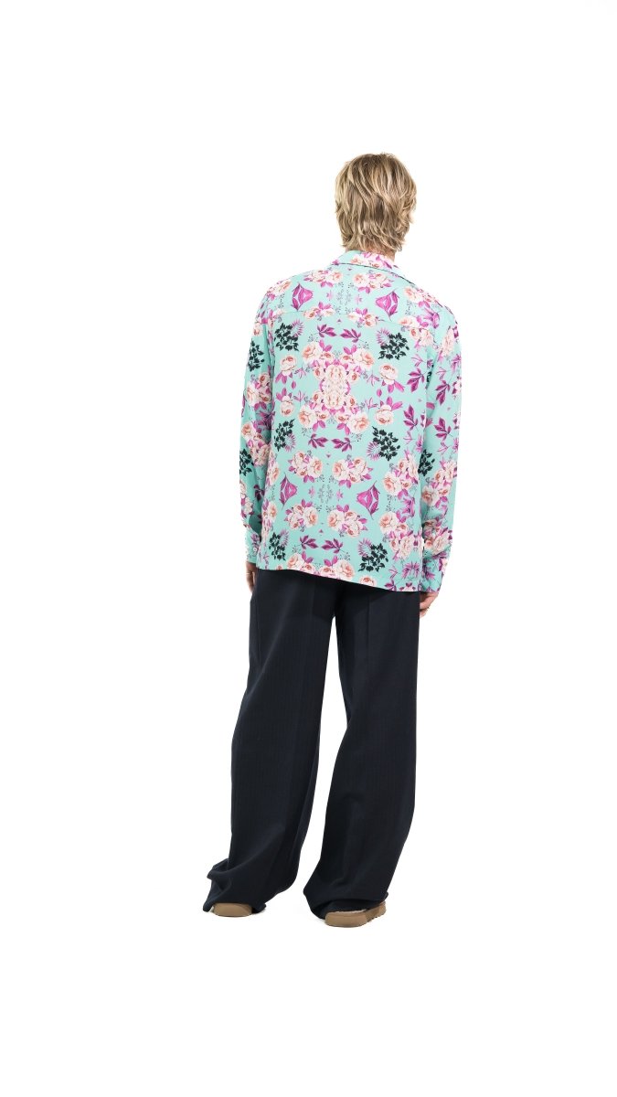 CAMICIA LIGHT BLUE ROSES - Benevierre