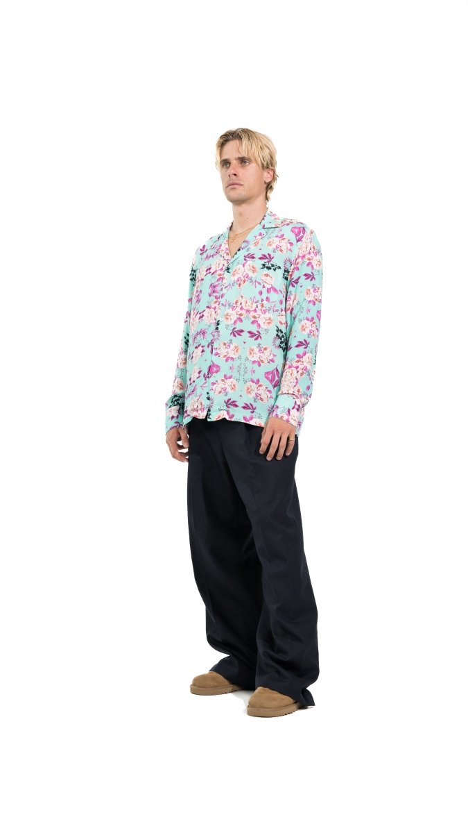 CAMICIA LIGHT BLUE ROSES - Benevierre