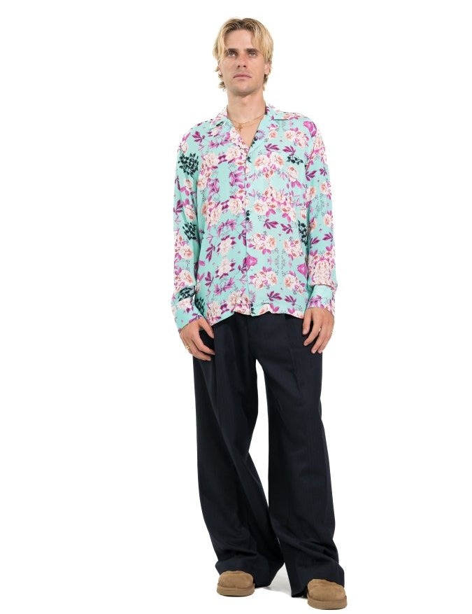 CAMICIA LIGHT BLUE ROSES - Benevierre