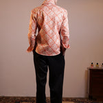 CAMICIA ORANGE FLOWER PATTERN - Benevierre