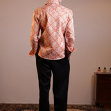 CAMICIA ORANGE FLOWER PATTERN - Benevierre