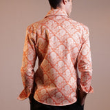 CAMICIA ORANGE FLOWER PATTERN - Benevierre