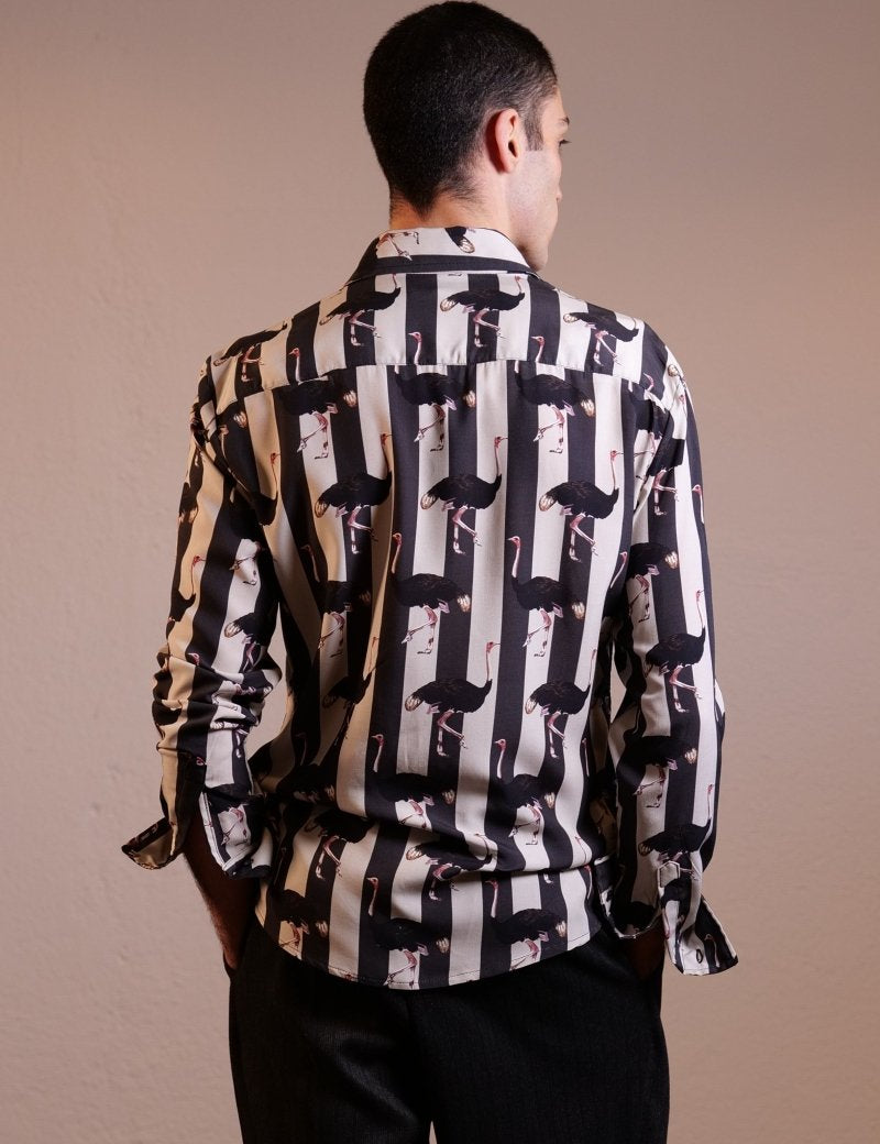 CAMICIA OSTRICHES AND STRIPES - Benevierre
