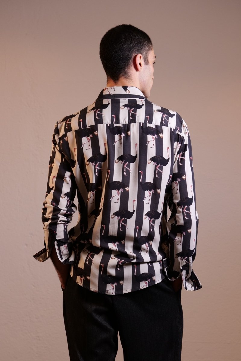 CAMICIA OSTRICHES AND STRIPES - Benevierre
