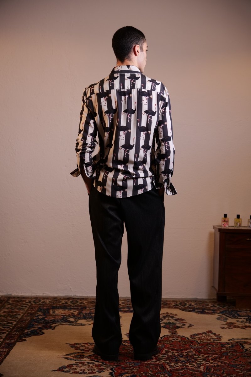 CAMICIA OSTRICHES AND STRIPES - Benevierre