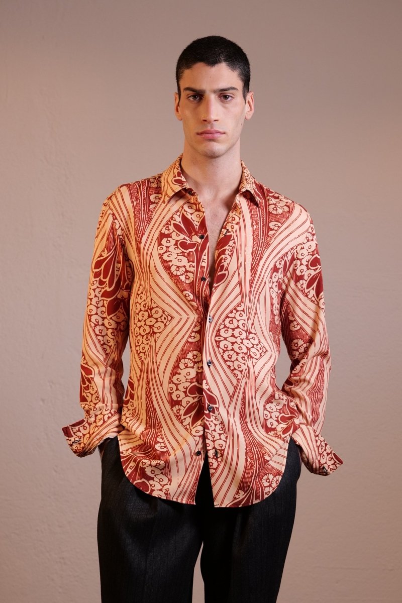 CAMICIA RED FLOREAL MIX - Benevierre