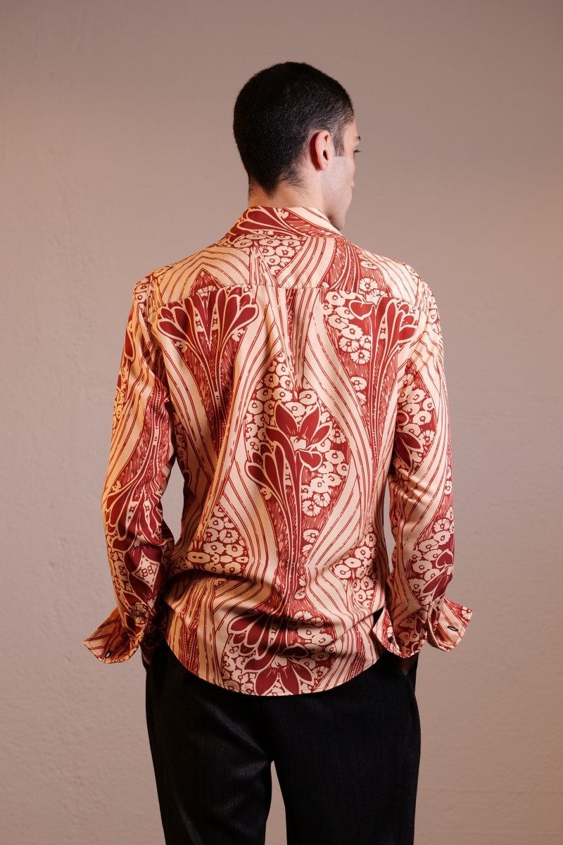 CAMICIA RED FLOREAL MIX - Benevierre