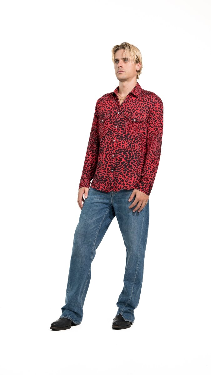 CAMICIA RED LEOPARD - Benevierre