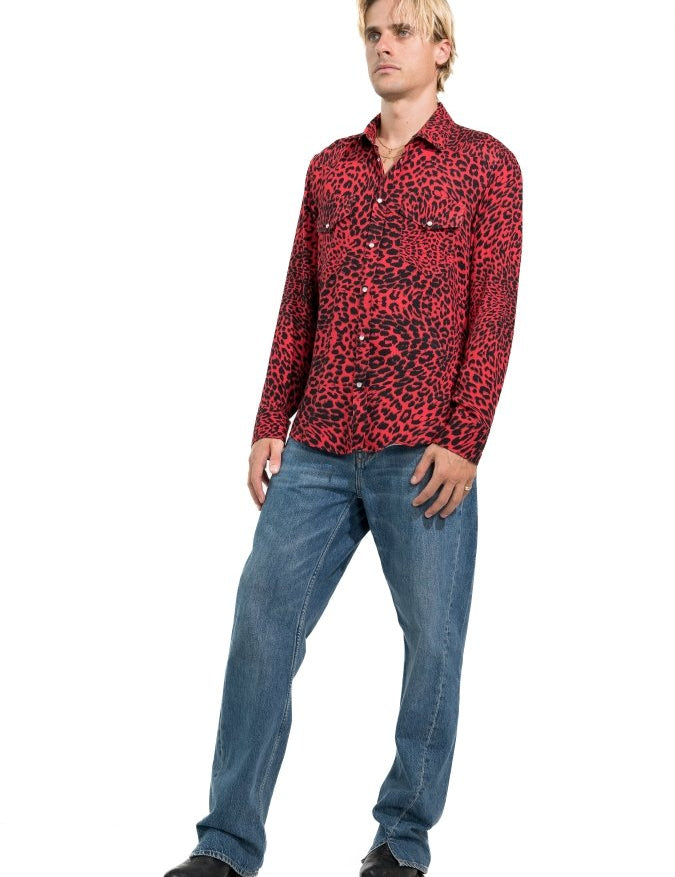 CAMICIA RED LEOPARD - Benevierre