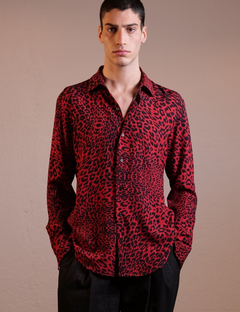 CAMICIA RED LEOPARD - Benevierre