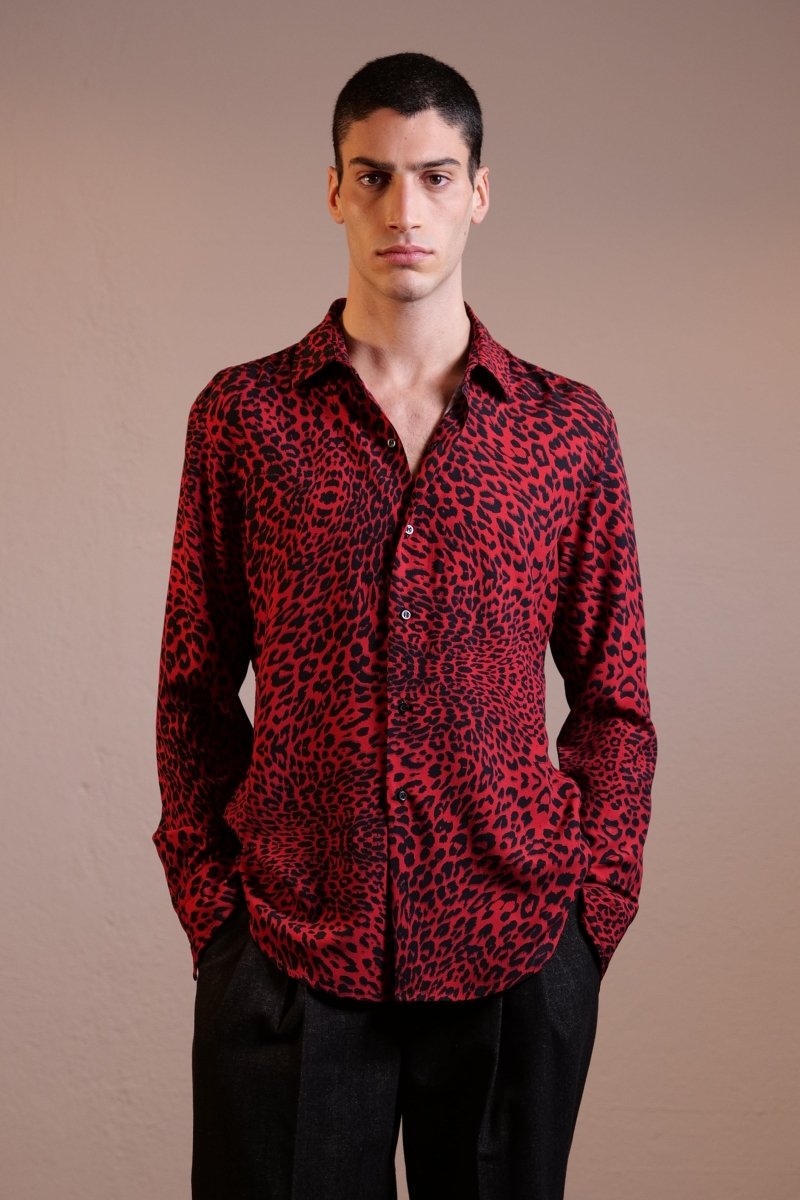CAMICIA RED LEOPARD - Benevierre