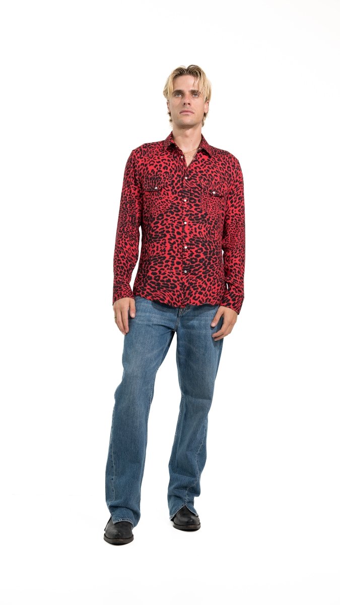 CAMICIA RED LEOPARD - Benevierre