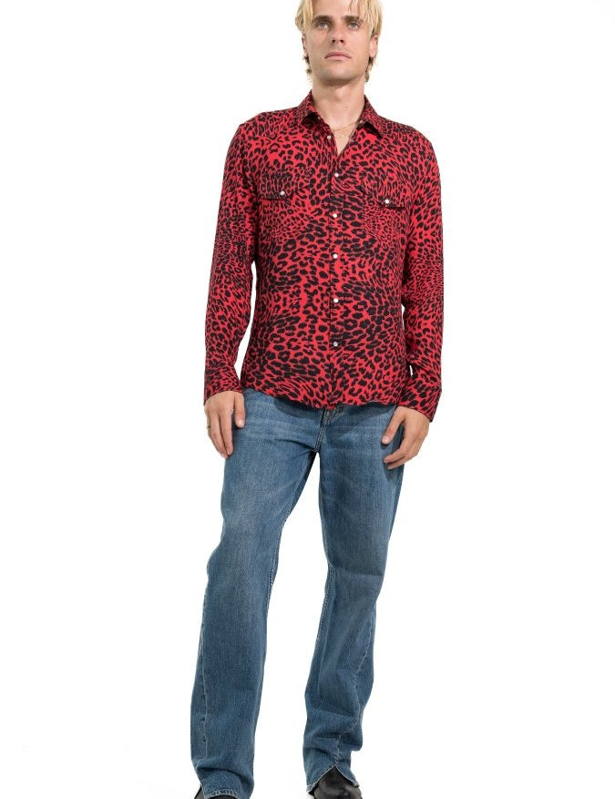 CAMICIA RED LEOPARD - Benevierre