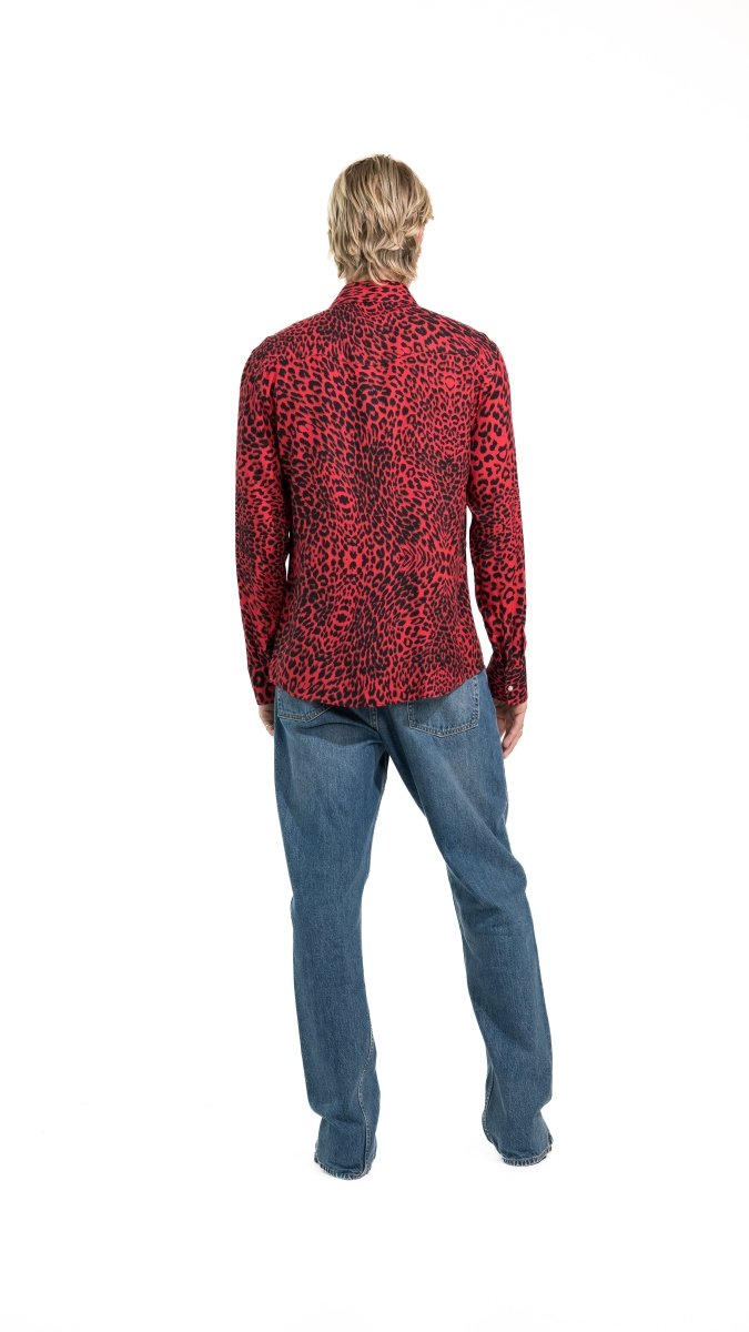 CAMICIA RED LEOPARD - Benevierre