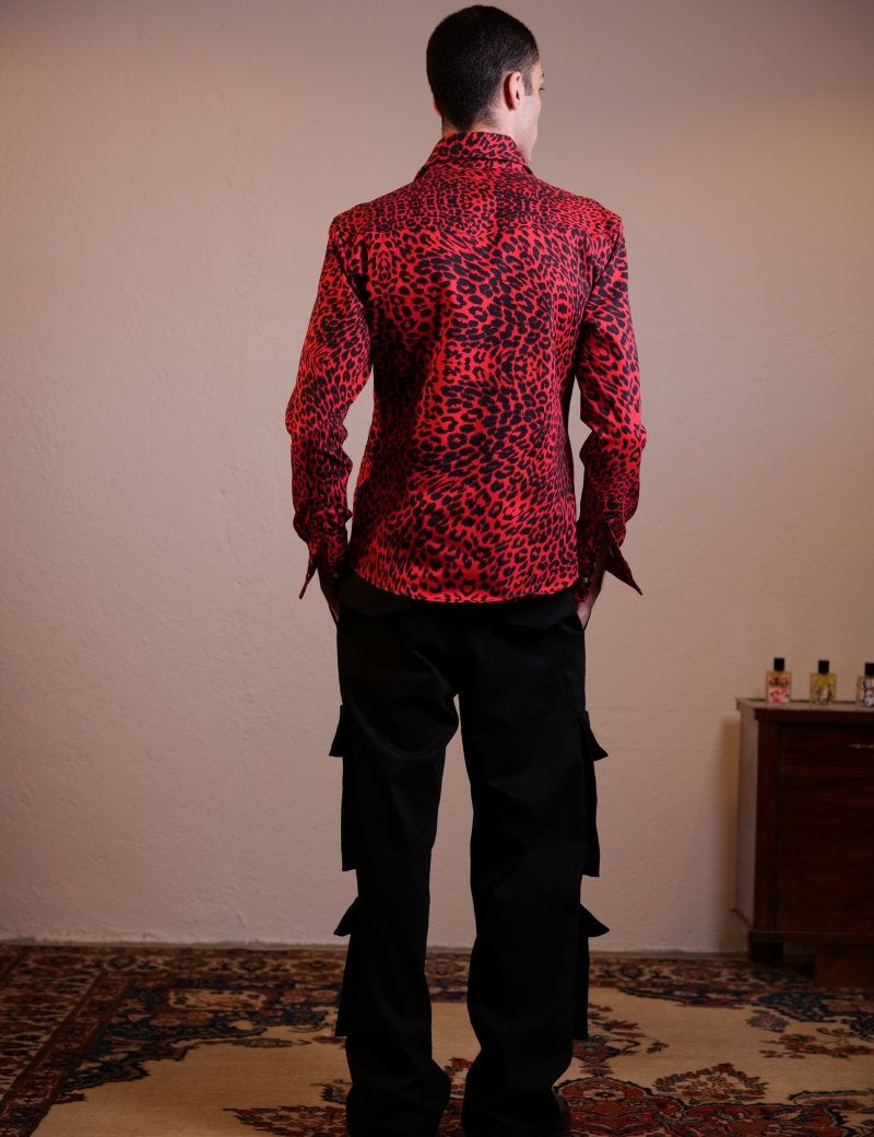CAMICIA RED LEOPARD - Benevierre
