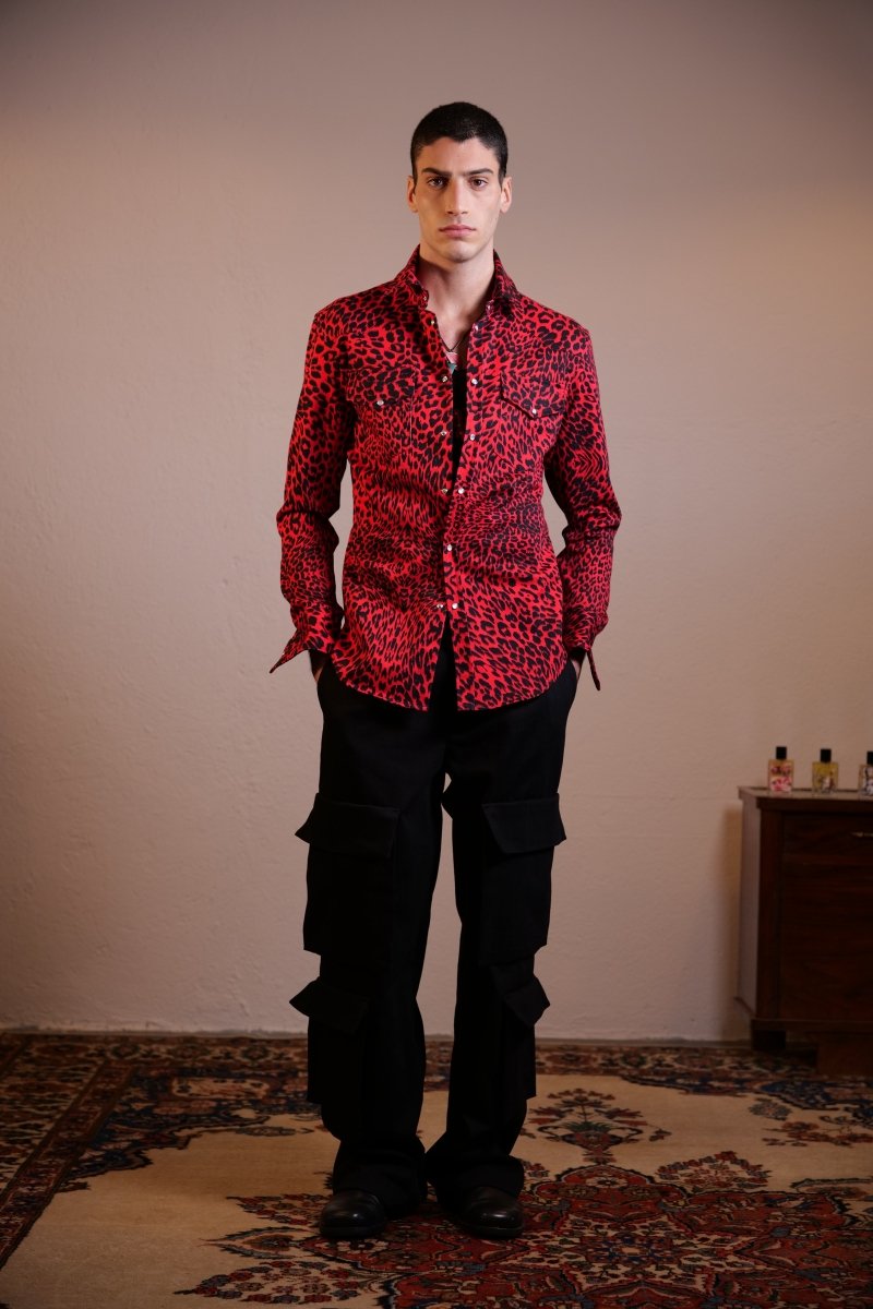 CAMICIA RED LEOPARD - Benevierre