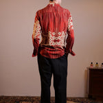 CAMICIA RED PAINTED FLOWERS - Benevierre