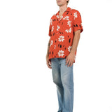 CAMICIA RED SUMMER FLOWERS - Benevierre