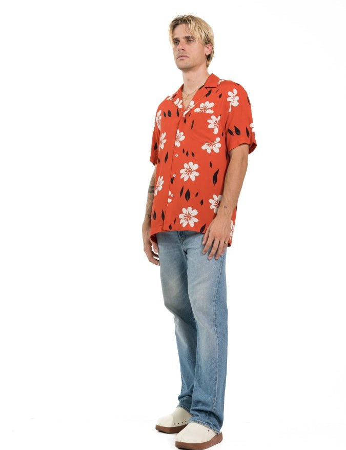 CAMICIA RED SUMMER FLOWERS - Benevierre